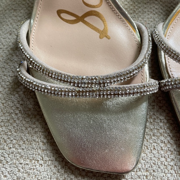 Sam Edelman Ronan Gold Strappy Sandals - Picture 6 of 15